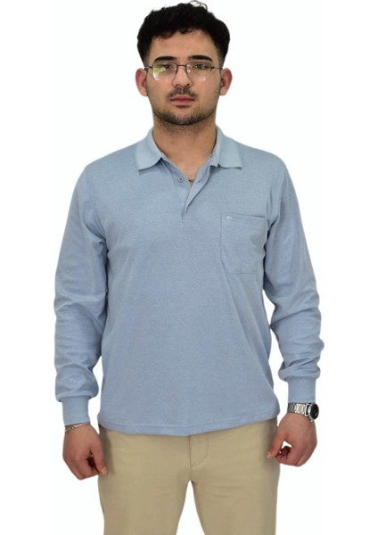 Erkek Mevsimlik Polo Yaka Sweatshirt 6830 BGL-ST04414