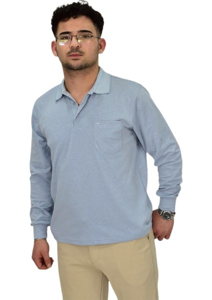 Erkek Mevsimlik Polo Yaka Sweatshirt 6830 BGL-ST04414