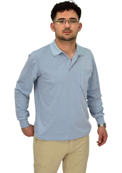 Erkek Mevsimlik Polo Yaka Sweatshirt 6830 BGL-ST04414
