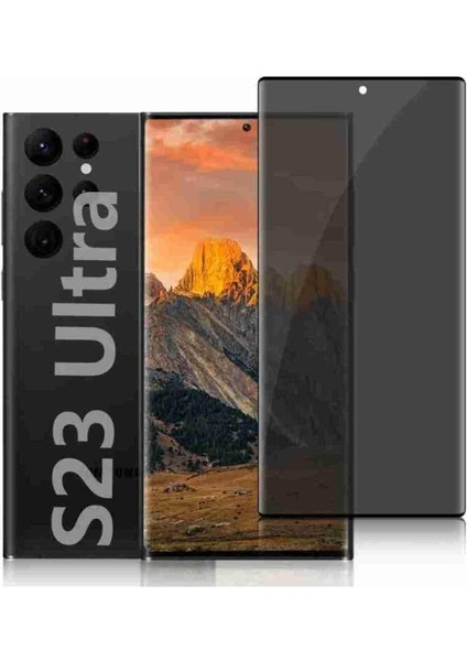 Aksesuar Samsung Galaxy S23 Ultra Uyumlu Hayalet Mat Seramik Ekran Koruyucu - Tam Kaplayan, Parmak Izi Yapmaz, Darbe Emici,