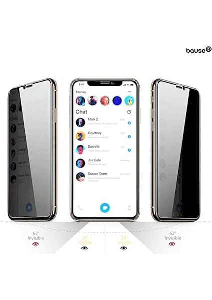 Apple iPhone 11 Pro | Xs Uyumlu 10D Sert Hayalet Privacy Ekran Koruyucu Kırılmaz Cam (Apple iPhone 11 Pro/xs 5.8'') fiyatları