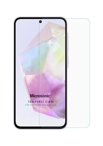Samsung Galaxy A55 Tempered Glass Cam Ekran Koruyucu [Samsung Galaxy A55 ile Uyumlu Ekran Koruyucu - Şeffaf] fiyatları