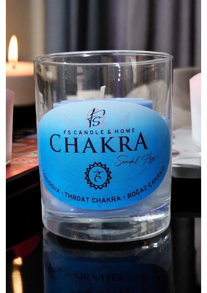 7'li Çakra - Chakra Seti Cam Bardak Kokulu Organik Soya Mumu