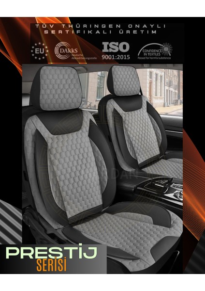 Oto Koltuk Kılıfı - Deri ve Kabartmalı Özel Kumaş Prestij Serisi modelleri