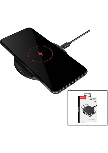 Masa Üstü Kablosuz Hızlı Şarj Cihazı 3.1A - 15W AS-W150 (5047)