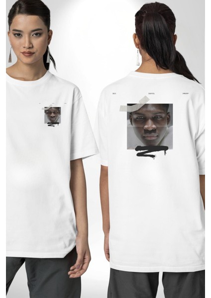 Modern Black Lives Better Kadın Erkek Ön Minimal Sırt Baskılı Beyaz Pamuklu Tişört