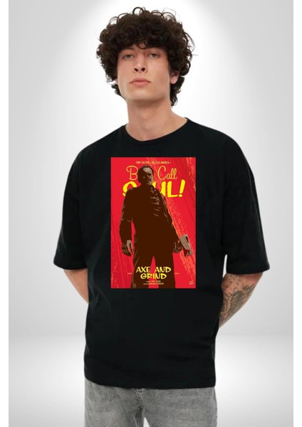 Saul U Ara Tony Dalton Kadın Erkek Ön Baskılı Siyah Pamuklu Tişört Penye Klasik fiyatları