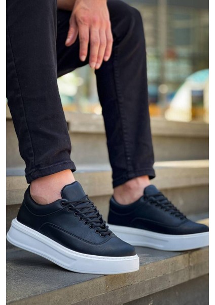 Erkek AYAKKABIKB-005 Kuback Siyah Cilt Bağcıklı Günlük Erkek Ayakkabı indirimleri