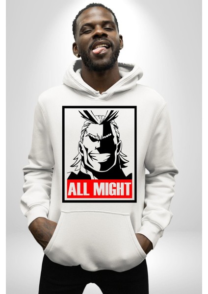 Her Şey Mümkün Justice Academy Kadın Erkek Baskılı Üç Iplik Beyaz Kapüşonlu Hodie Sweatshirt indirimleri