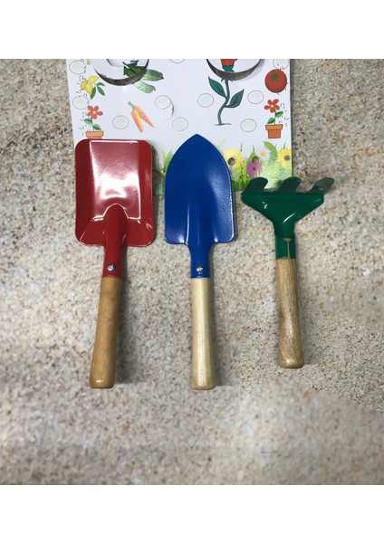 3’lü Bahçe Seti Toprak Kürek Tırmık Çiçek Saksı Toprak Işleme Seti Çocuklar Için Bahçe Kürek Tırmık Seti fırsatları
