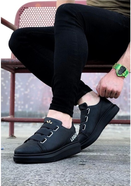 Kömen WG029 3 Bant Legend Kömür Kalın Taban Casual Erkek Ayakkabı