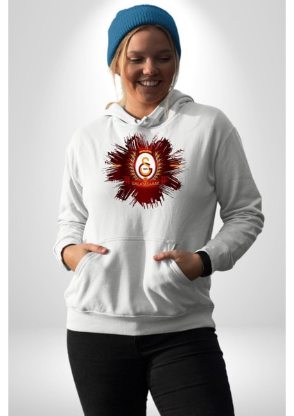Karanlık Kurukafalar Dark Vibe Kadın Erkek Baskılı Üç Iplik Beyaz Kapüşonlu Hodie Sweatshirt fiyatları