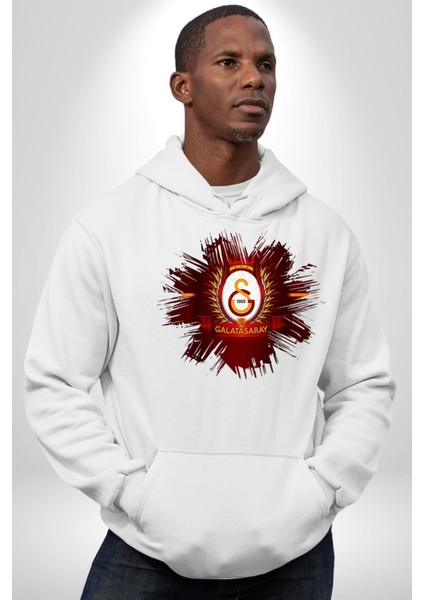 Karanlık Kurukafalar Dark Vibe Kadın Erkek Baskılı Üç Iplik Beyaz Kapüşonlu Hodie Sweatshirt modelleri
