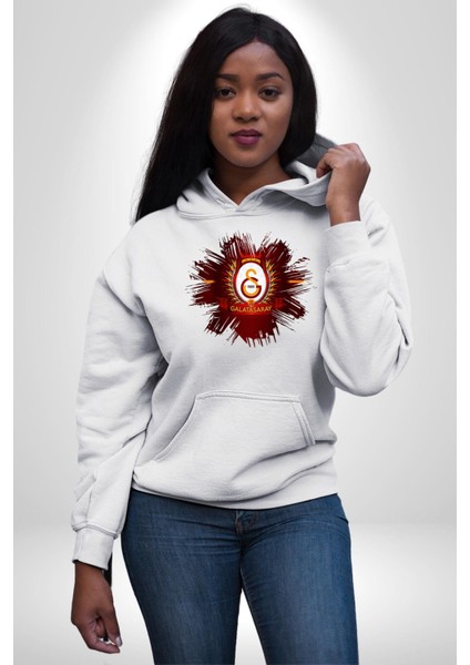 Karanlık Kurukafalar Dark Vibe Kadın Erkek Baskılı Üç Iplik Beyaz Kapüşonlu Hodie Sweatshirt indirimleri
