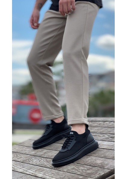BA0812 Özel Örme Triko Tarz Siyah Renk Siyah Taban Spor Ayakkabı fırsatları