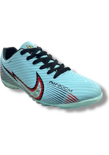 Airboom Halısaha Ayakkabı Mavi Kırmızı Siyah Desenli