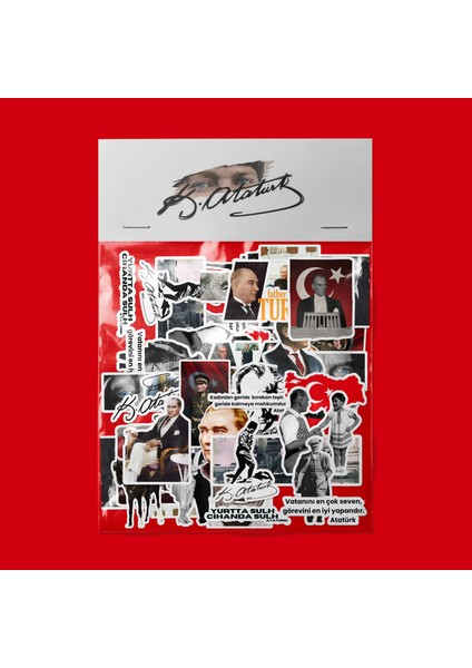 Atatürk Sticker Paketi -Bullet Journal - Ajanda - Planner - Defter - Laptop Etiket Çıkartma Çok Renkli 10 x 15 Paket Boyutu 3 x 5 cm Stickerlar Paket Içeriği 25 Adet Dadi Ramba