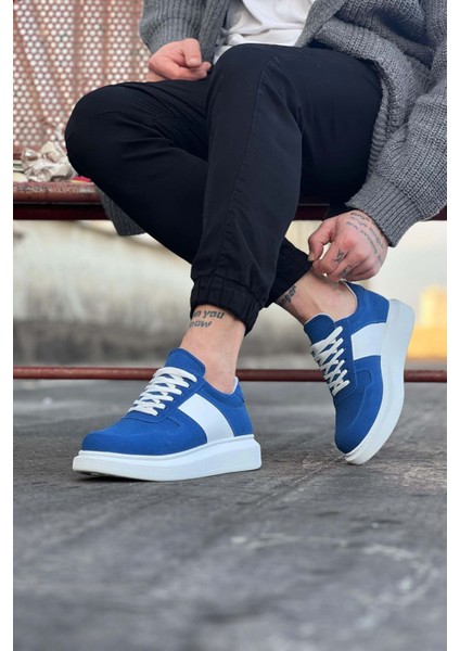 Mavi Süet Erkek Casual Ayakkabı