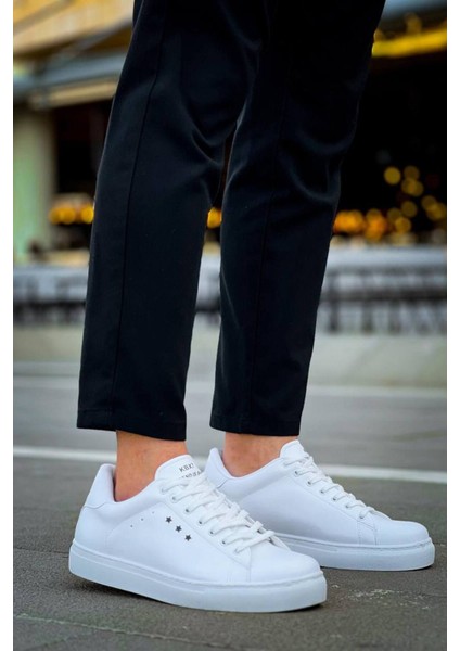 Kb-X7 Kuback Beyaz Yüksek Taban Bağcıklı Günlük Erkek Ayakkabı