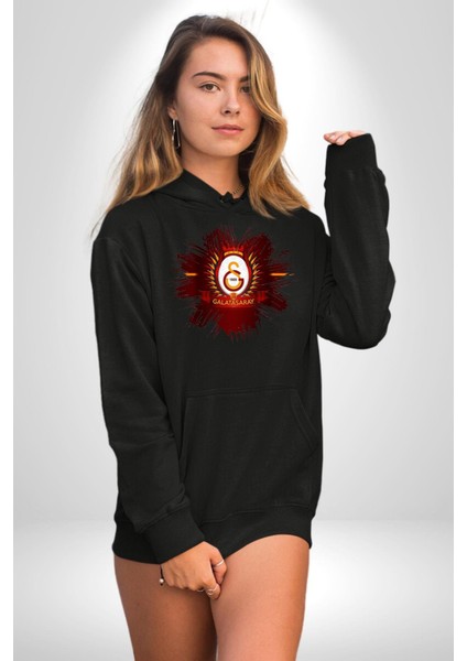 Karanlık Kurukafalar Dark Vibe Kadın Erkek Baskılı Üç Iplik Siyah Kapüşonlu Hodie Sweatshirt modelleri