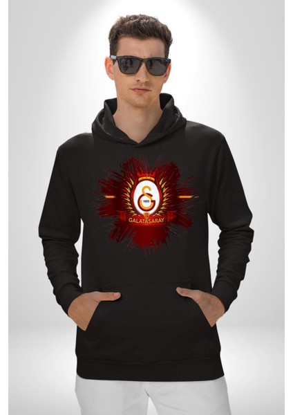 Karanlık Kurukafalar Dark Vibe Kadın Erkek Baskılı Üç Iplik Siyah Kapüşonlu Hodie Sweatshirt indirimleri