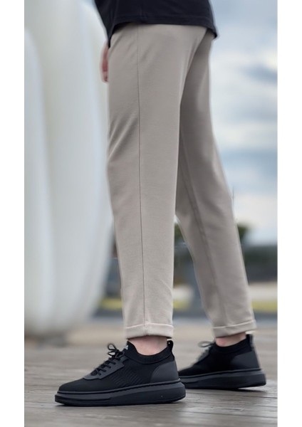 BA0812 Özel Örme Triko Tarz Siyah Renk Siyah Taban Spor Ayakkabı modelleri