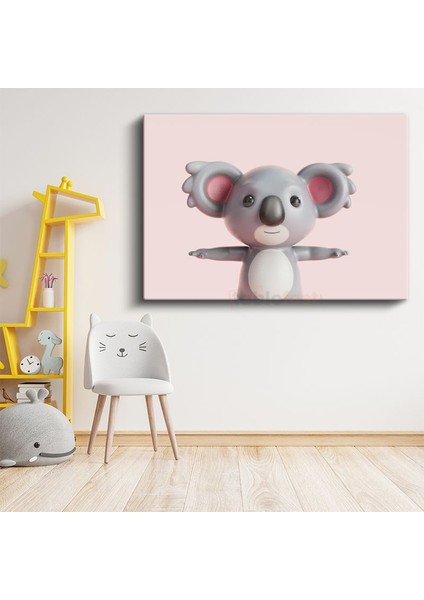 Sevimli Koala - Minimalist Dekoratif Kanvas Tablo