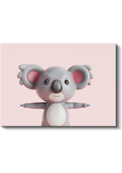 Sevimli Koala - Minimalist Dekoratif Kanvas Tablo