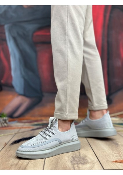 BA0375 Özel Örme Triko Tarz Gri Renk Spor Ayakkabı modelleri