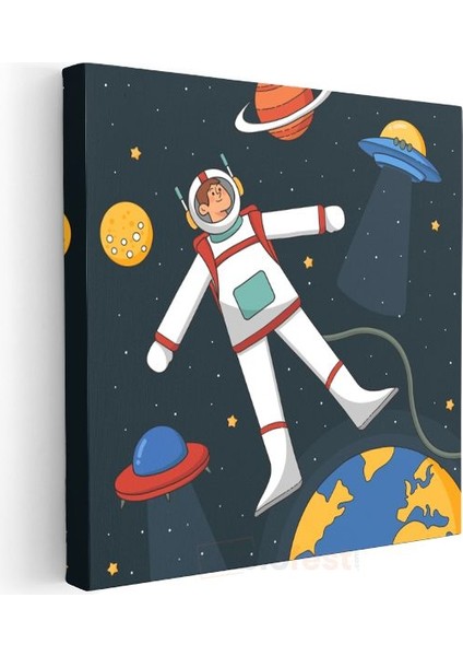 Uzay Yolculuğu - Gezegenlerin Arasında Astronot Kanvas Tablo modelleri
