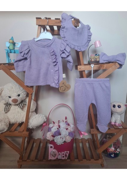 0-3 Ay Kız Bebek 4'lü Takım