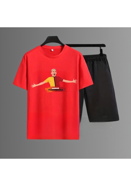 Lucas Torreira Futbolcu Sırt Forma Baskılı Unisex Kısa Kollu Tişört Regular Fit T-Shirt Şort Takımı
