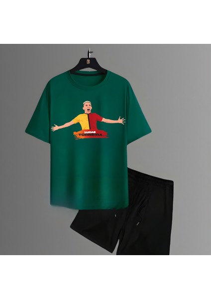 Lucas Torreira Futbolcu Sırt Forma Baskılı Unisex Kısa Kollu Tişört Regular Fit T-Shirt Şort Takımı