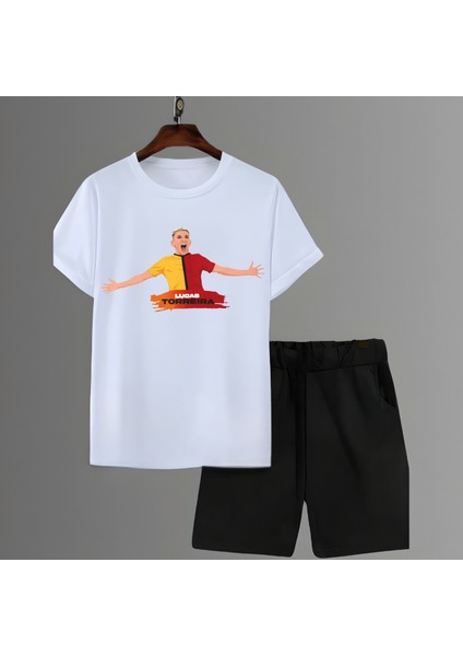 Lucas Torreira Futbolcu Sırt Forma Baskılı Unisex Kısa Kollu Tişört Regular Fit T-Shirt Şort Takımı