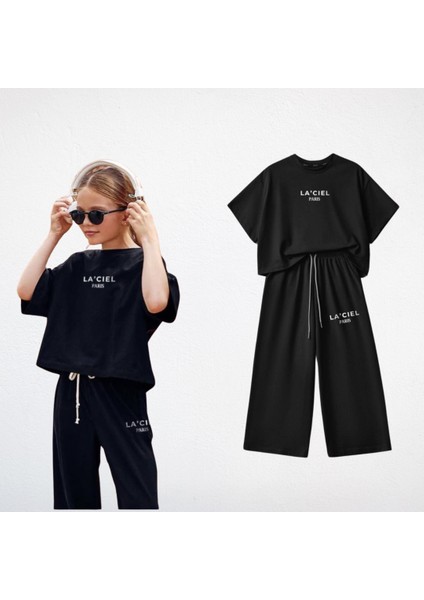 La Ciel Paris Baskılı Kız Çocuk Takım