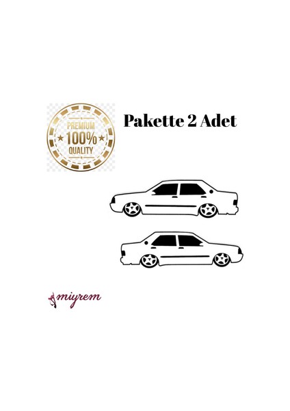 Oto Aksesuar-Basık Tofaş Çift Yüz Sticker -18 x 6 cm