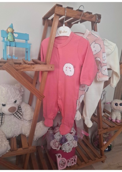 Kız Bebek 3'lü Tulum Takımı