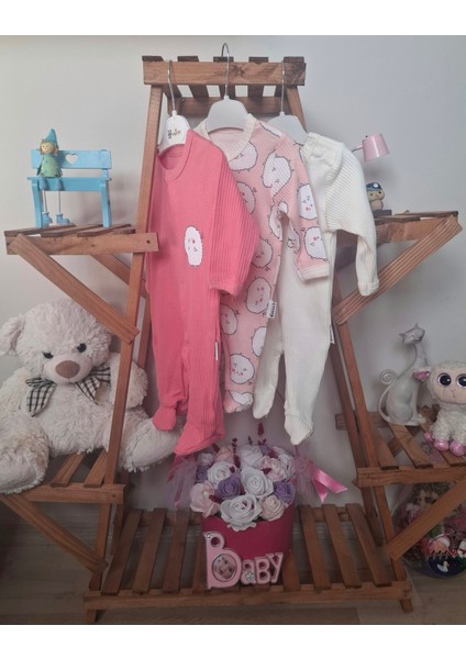 Kız Bebek 3'lü Tulum Takımı