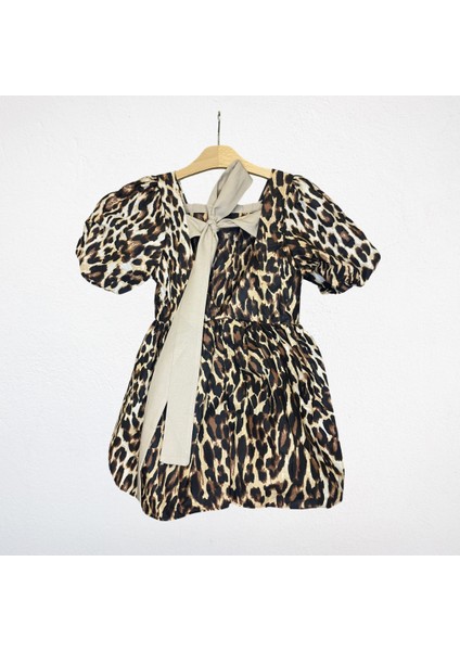 Leopar Desenli Kız Çocuk Elbisesi – Fiyonk Detaylı modelleri