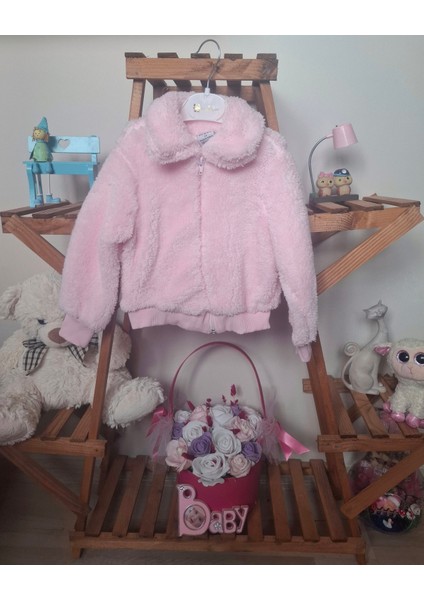 Kız Çocuk Baskılı Peluş Mont fiyatları