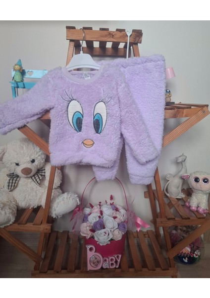 Kız Çocuk 2'li Peluş Takım modelleri