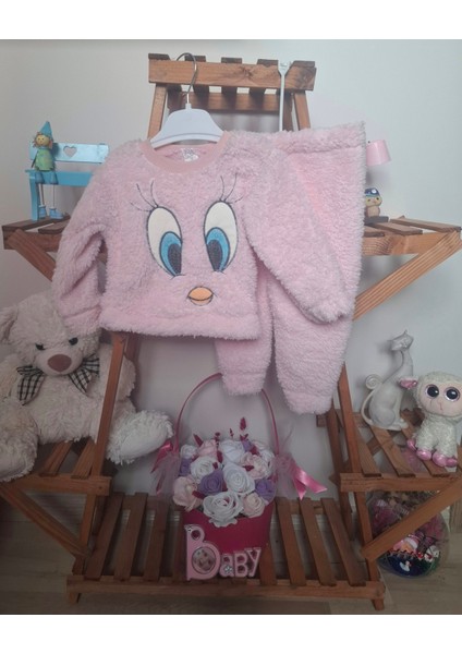 Kız Çocuk 2'li Peluş Takım modelleri