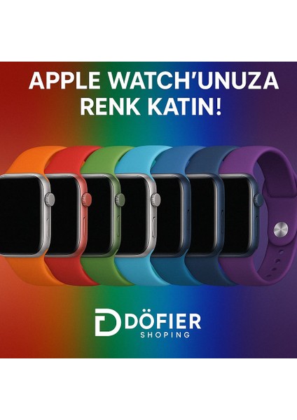 Apple Watch Serisi 1 2 3 4 5 6 7 Se 8 9 10 Uyumlu Kordon 38MM/40MM/41MM Silikon Spor Kayış fırsatları