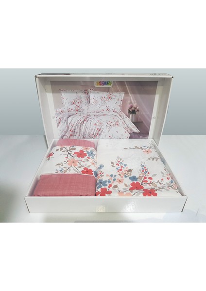 Lüks Dayanıklı Yumuşak Doğal Pamuklu Çift Kişilik Nevresim Takımı+ Lastiksiz Çarşaf+ 2 Yastık Kılıfı fiyatları