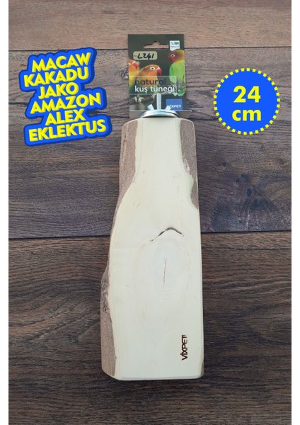 Venty Doğal Papağan Stand Tüneği 24 cm | Macaw, Kakadu, Jako, Amazon, Eklektus, Alexander, Kayık, Konur, Sultan, Monk - L241