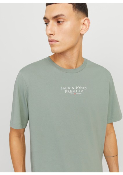 Bisiklet Yaka Yeşil Erkek T-Shirt 12217167_JPRBLUARCHIE Ss Tee Crew N