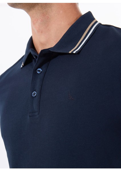 Polo Yaka Düz Lacivert Erkek T-Shirt ACE091252344_LAC fırsatları
