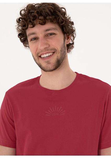 Bisiklet Yaka Kırmızı Erkek T-Shirt Lenhar