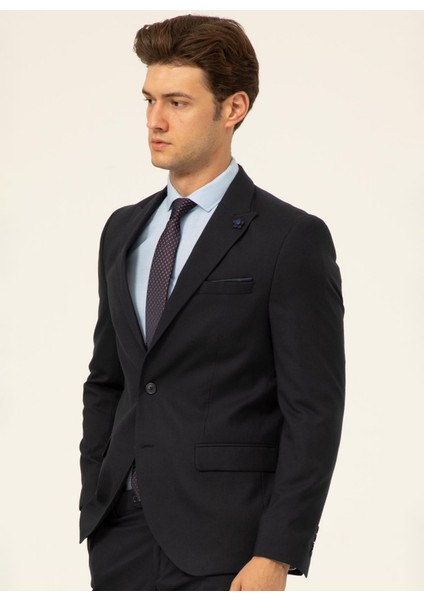 Normal Bel Slim Fit Lacivert Erkek Takım Elbise TK1000600259 indirimleri