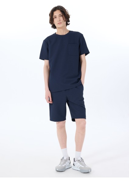 Lacivert Erkek Basic Sweat Şort J5SM-SHT7271